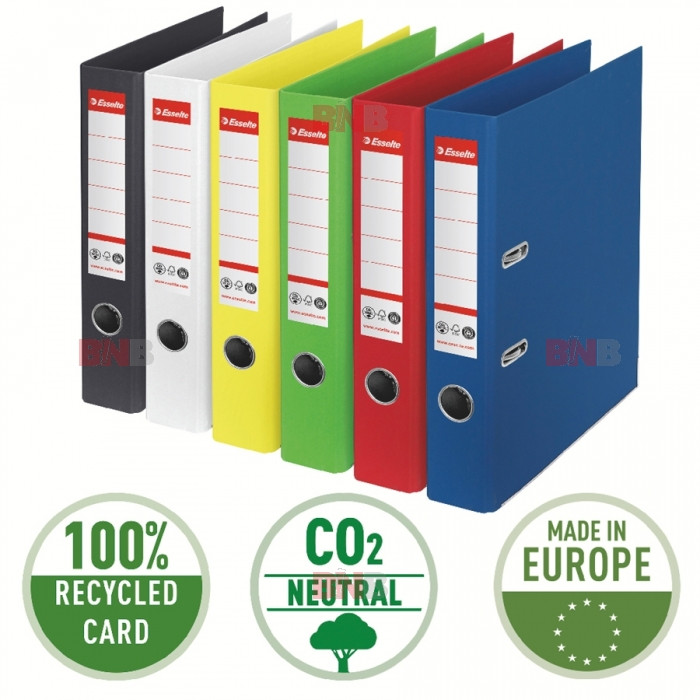 Biblioraft carton A4, 75 mm, CO2 neutru, 100% reciclat, FSC, Esselte No.1 Power Recycled