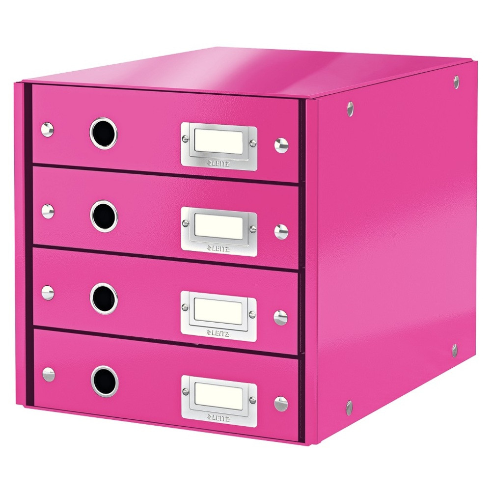 Cabinet 4 sertare carton laminat Leitz WOW Click & Store A4 - 3 | YEO
