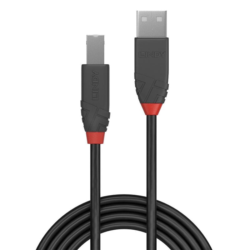 Cablu Lindy 0,5m USB 2.0 Type A to B Ant - 3 | YEO