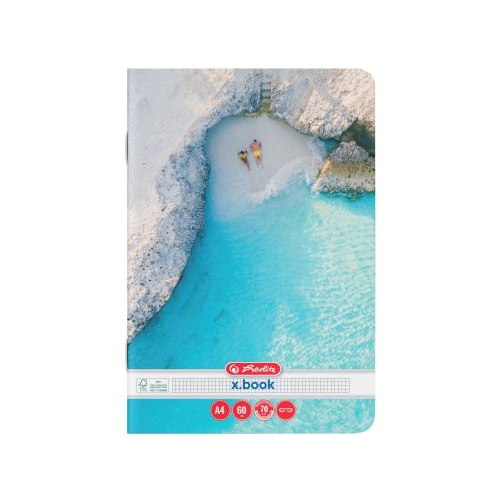 Caiet A4, 60 File, 70g/Mp, Hartie Fsc, Patraèele, Colturi Rotunjite, Motiv Summer