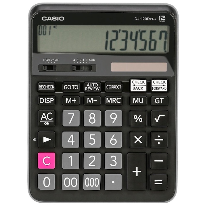 Calculator de birou Casio DJ-120D Plus, 12 digits, 192 x 145 x 35 mm - 1 | YEO