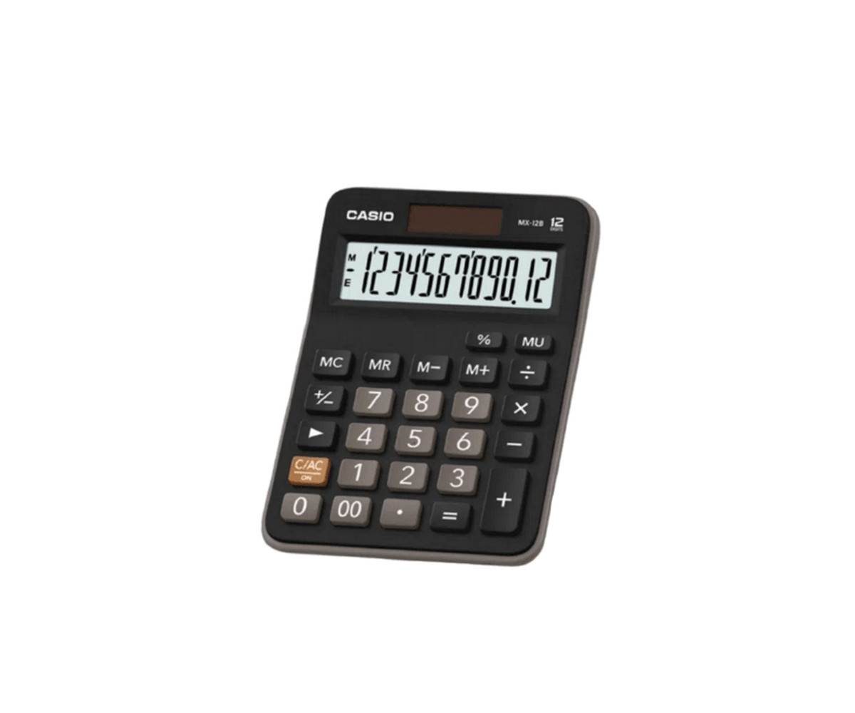 Calculator de birou Casio MX-12B, 12 digits, 147 × 106.5 × 29 mm