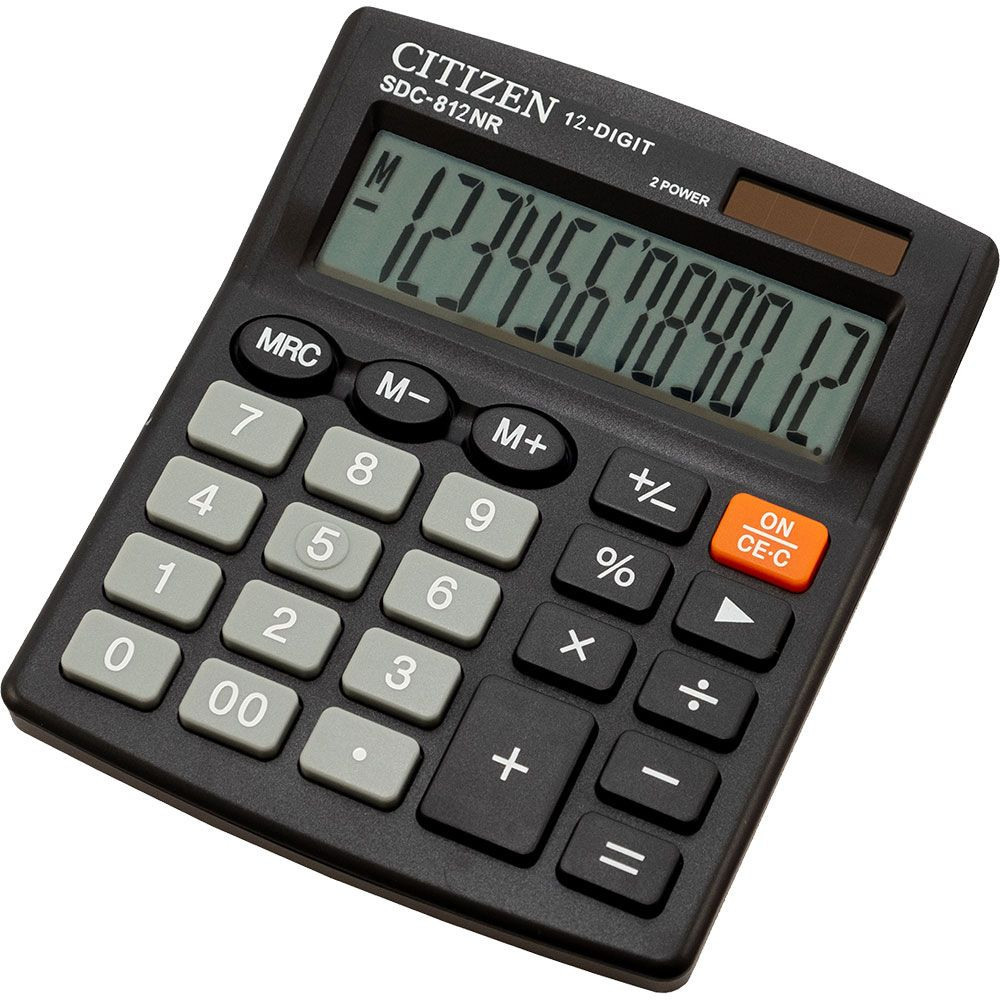 Calculator de birou Citizen 812bn, baterie și solar, 12 digiti