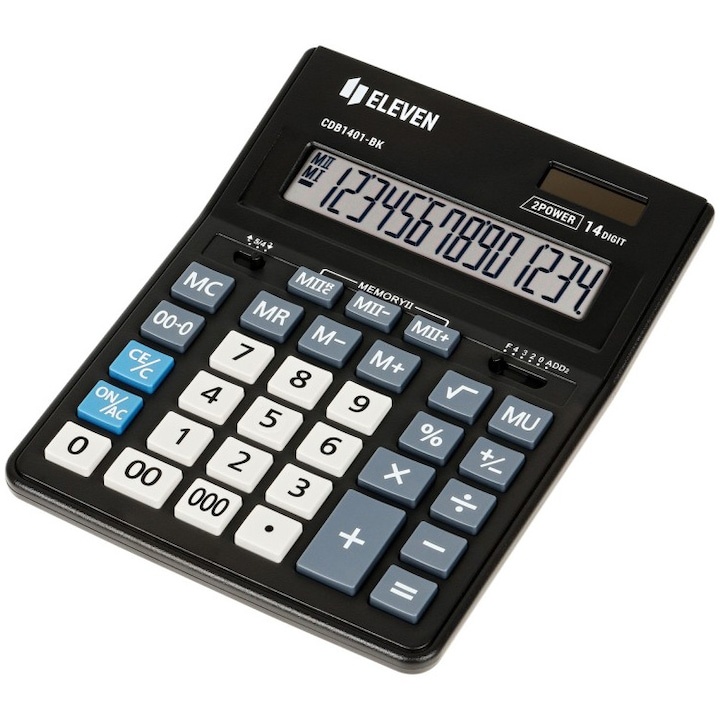 Calculator de birou Eleven CDB1401-BK, 14 digits, 205 x 155 x 35 mm