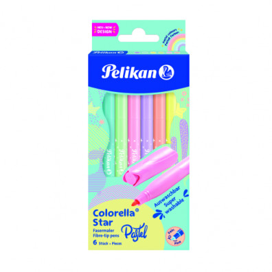 CARIOCA COLORELLA STAR C302 PASTEL, SET 6 CULORI, BLISTER