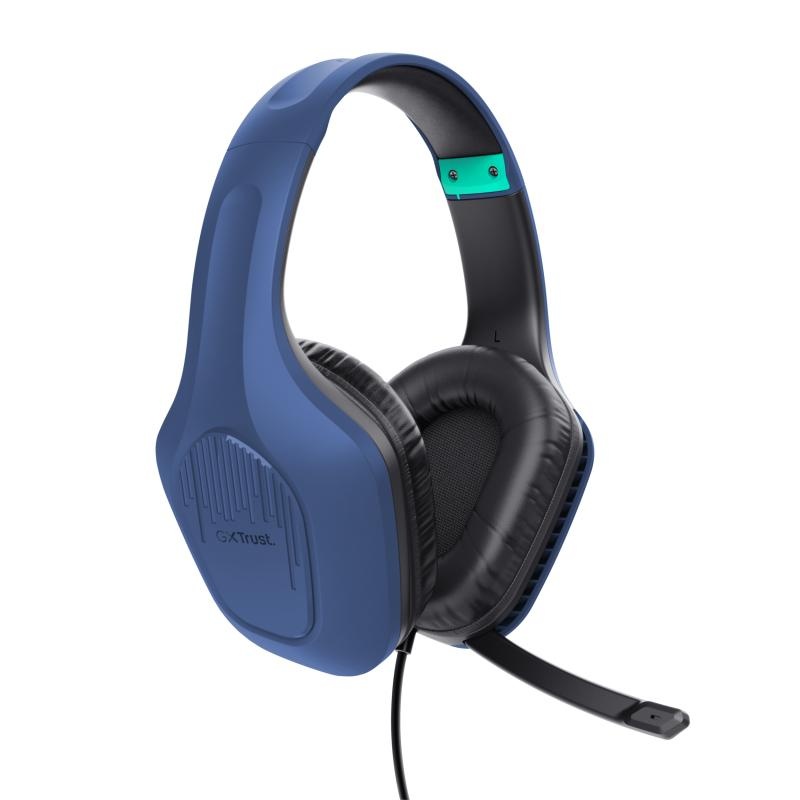 Casti cu fir Trust GXT 415B Zirox albast - 2 | YEO