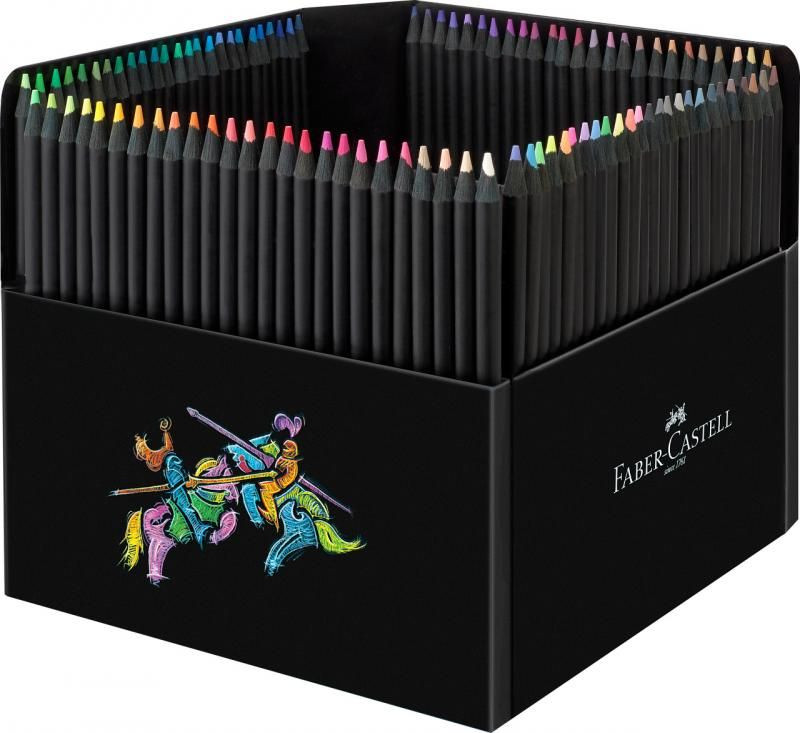 Creioane colorate, 100 culori, Black edition, Faber-castell