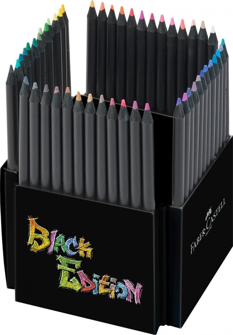 Creioane colorate, 50 culori, Black edition, Faber-castell