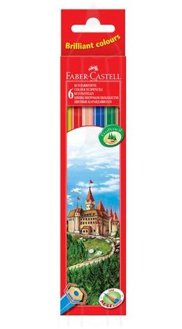 Culori Faber Castell 6/set creioane colorate hexagonale,