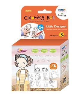 Cutie creativa cu role pentru colorat, 3 buc/set, Stick