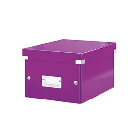 Cutie depozitare carton laminat Leitz Click & Store Mica A5 cu suport etichetă