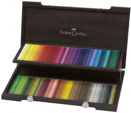 Cutie lemn creioane colorate Faber-castell Polychromos, 120 buc