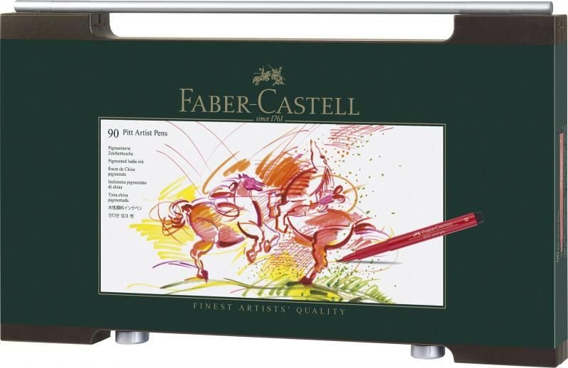 Cutie lemn Pitt Artist Pen Dual marker Faber-Castell, 90 buc
