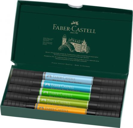 Cutie Pitt Artist Pen Dual marker Faber-Castell Studio Animals, 5 buc - 1 | YEO