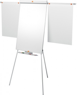 Flipchart magnetic din oțel, cu brațe extensibile, cu trepied Nano Clean™ Nobo - 1 | YEO
