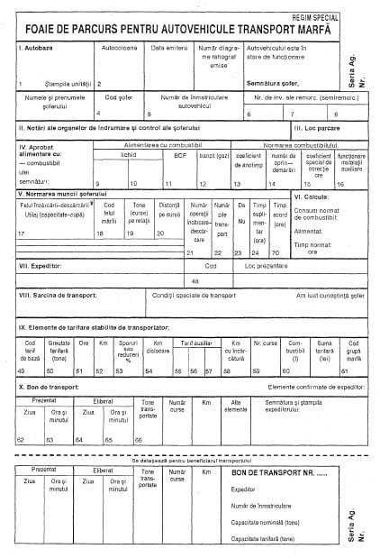 Foi parcurs marfă offset A4, 55 g/mp, 100 file RQ