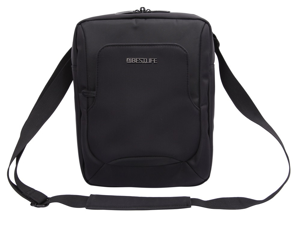 Geanta Bestlife tableta 10 inch, 1 compartiment, buzunare multiple, nylon, negru