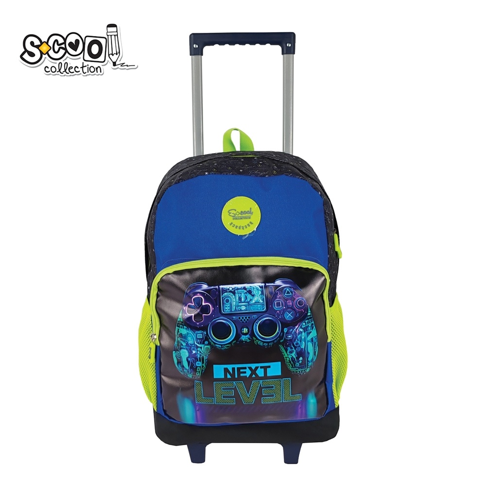 Ghiozdan băieți neechipat S-COOL Trolley Next levell, 45x32x16.5 cm