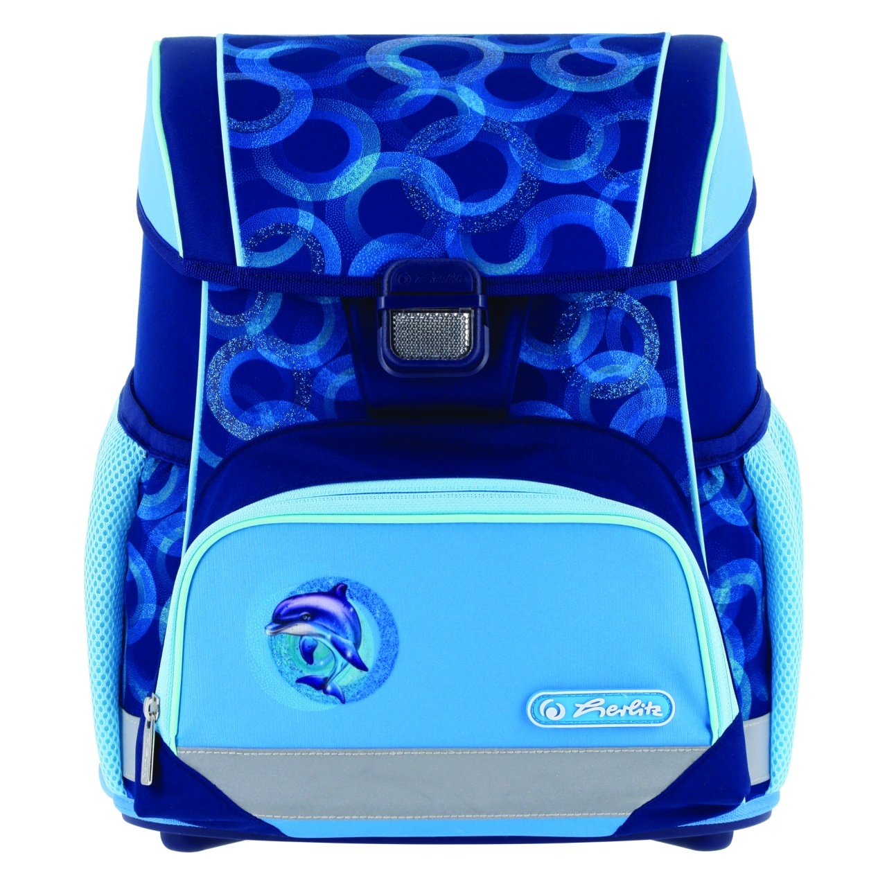 Ghiozdan neechipat Herlitz Loop Dolphin Ride, 37 x 31 x 22 cm