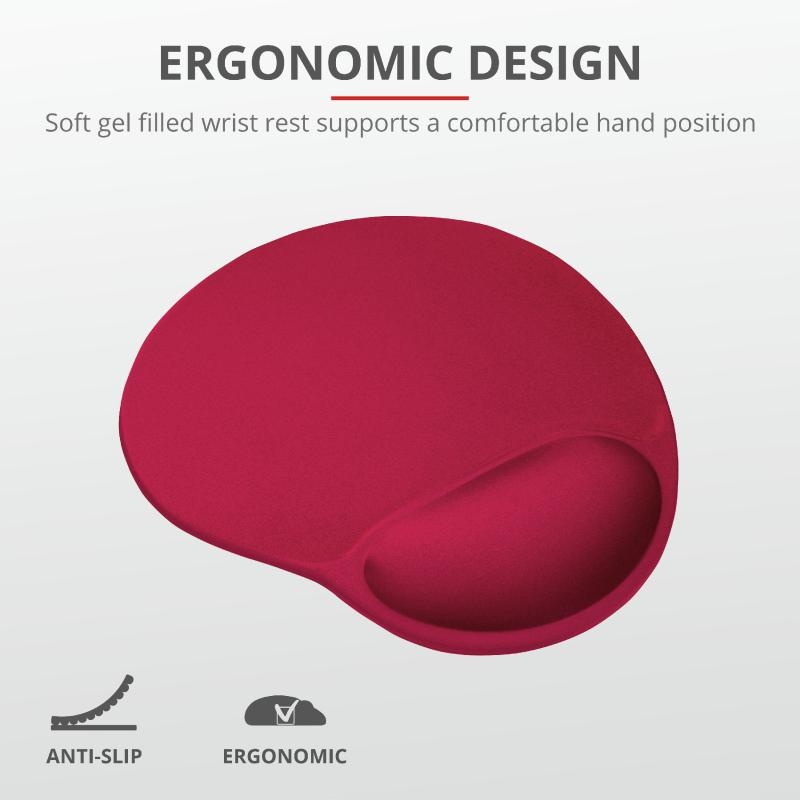 Mousepad cu gel Trust Bigfoot rosu - 3 | YEO