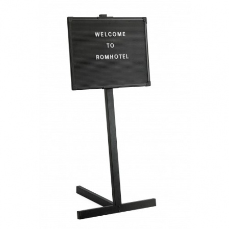 Panou cu litere pt. afișare, portrait, cu stand, ramă aluminiu, Bi-Office
