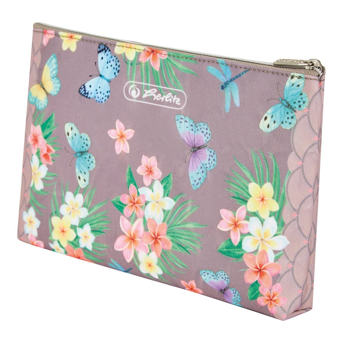 Penar neechipat fete, 1 fermoar, Dimensiuni 21x12cm, plat tip Etui, Motiv Ladylike Butterflies Herlitz - 1 | YEO