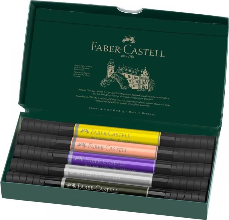 PITT ARTIST PEN DUAL MARKER SET 5 BUC FASHION FABER-CASTELL - 1 | YEO