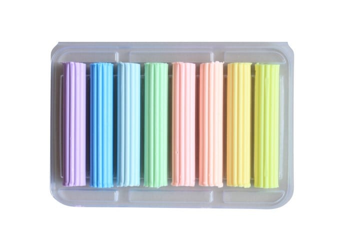 Plastilina, set 8 culori pastel, in cutie de carton - 1 | YEO