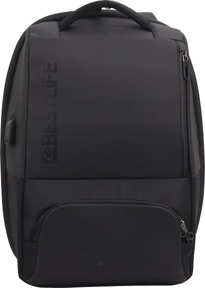 Rucsac BESTLIFE Neoton - negru - laptop 16 inch, charge pentru USB si TypeC conectori