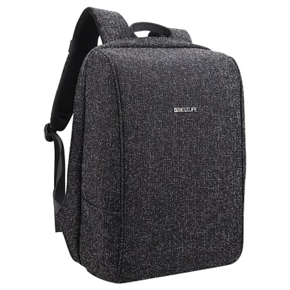 Rucsac BESTLIFE Travel Safe - negru/gri - laptop 16 inch, charge pentru USB si TypeC conectori - 1 | YEO