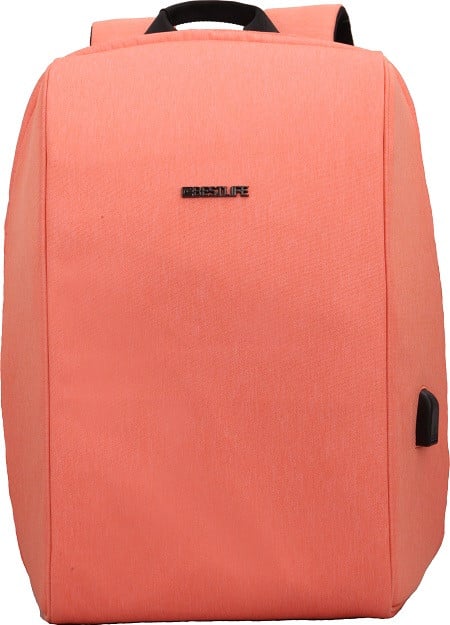 Rucsac BESTLIFE Travel Safe - roz - laptop 16 inch, charge pentru USB si TypeC conectori