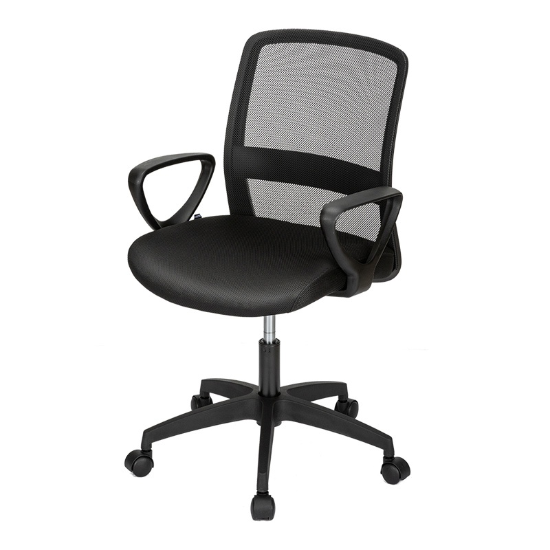 Scaun birou cu spătar mesh, sistem roți abs 4507, negru, Deli