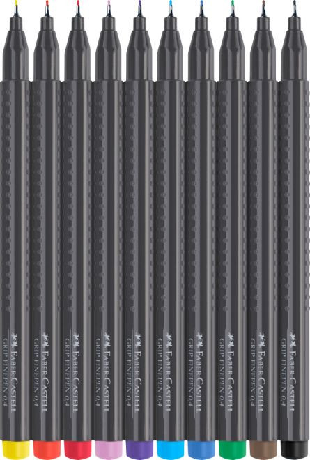 Set 10 buc liner Faber-castell Grip, 0.4 mm - 2 | YEO