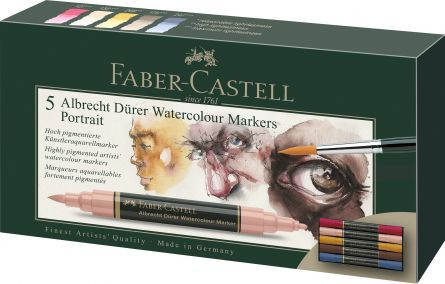 SET 5 MARKERE SOLUBILE PORTRET A.DURER FABER-CASTELL