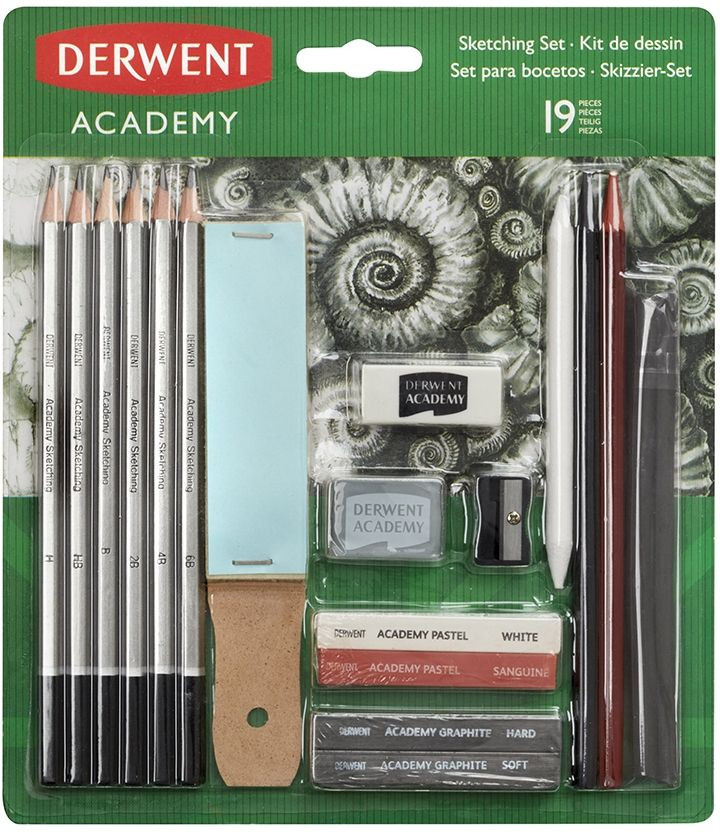 Set desen pentru schite Derwent academy,19 buc