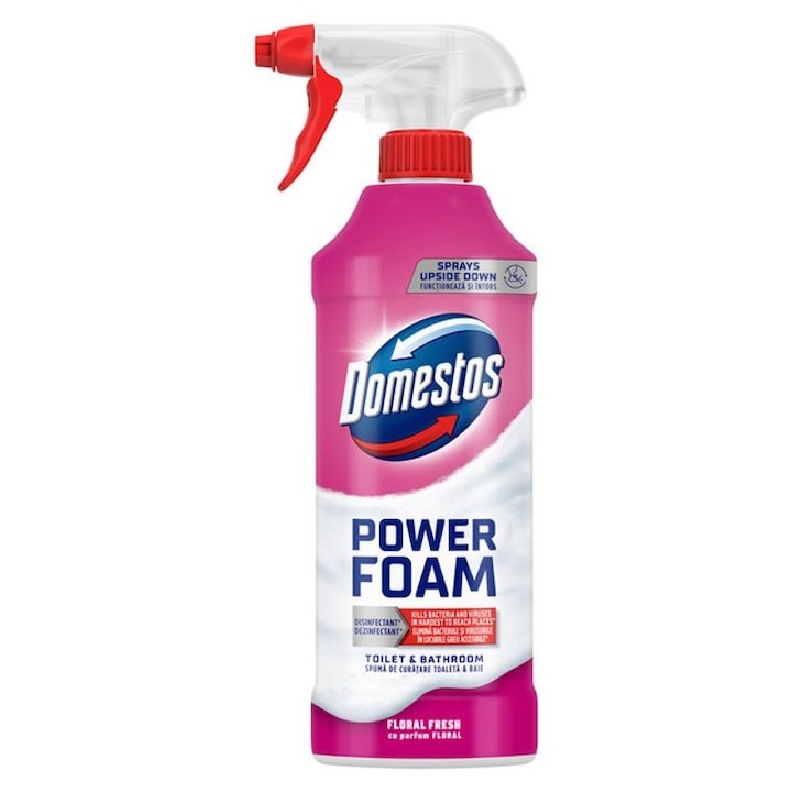 Spumă de curățare spray Domestos Power Foam, diverse arome, 435ml