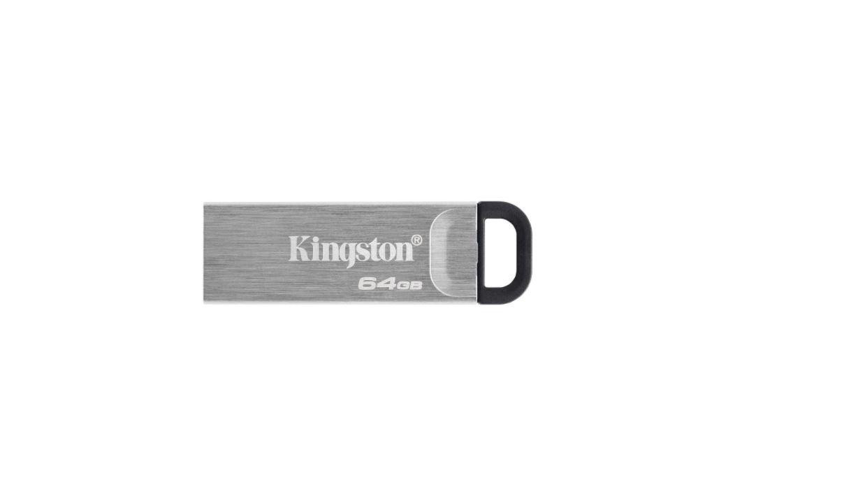 USB Flash Drive Kingston, DataTraveler Kyson, 64GB, USB 3.2, metalic