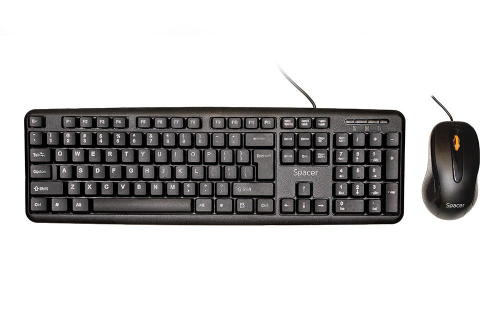 Wired KIt Spacer USB Qwerty keybroad+optical mouse combo - 1 | YEO