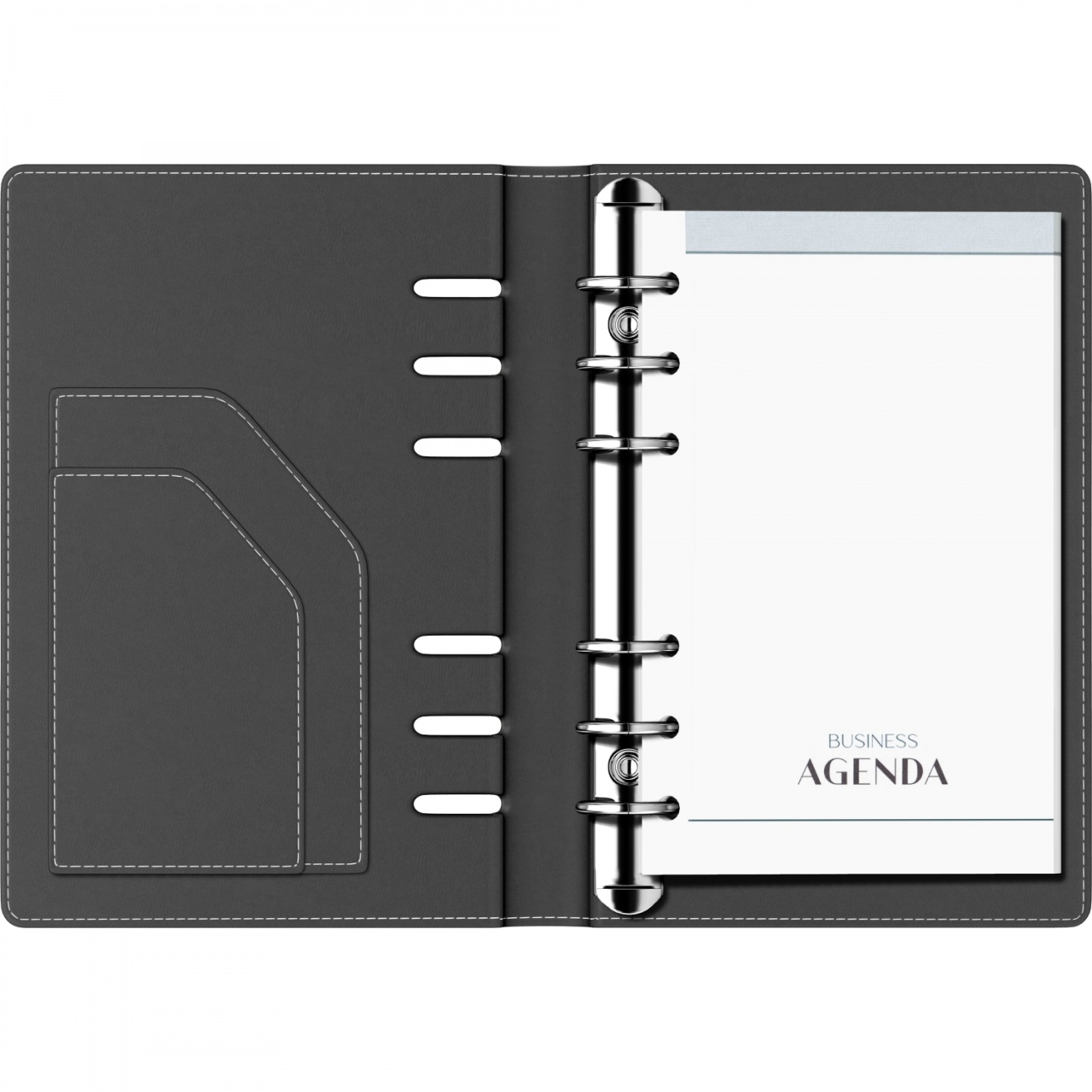 Agendă nedatată Precision Line, B6, 230 pagini, 80 g/mp, 6 inele - 3 | YEO