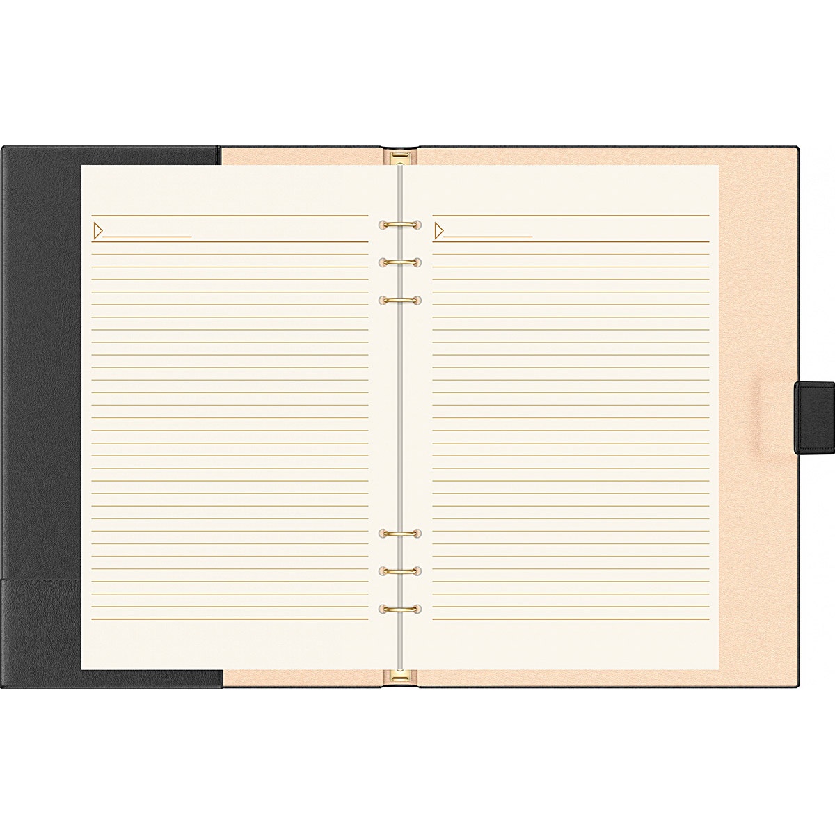 Agendă nedatată Precision Novaskin, A4, 170 pagini, 80 g/mp, 6 inele - 1 | YEO