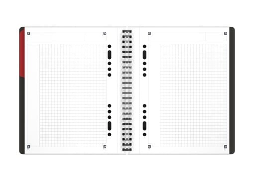 Agendă Oxford Internațional Active Book, A5+ 80 file, hârtie Optik 90g/mp, spiră dublă, scribzee, pătrățele, culoare portocaliu (Copy 1) - 2 | YEO
