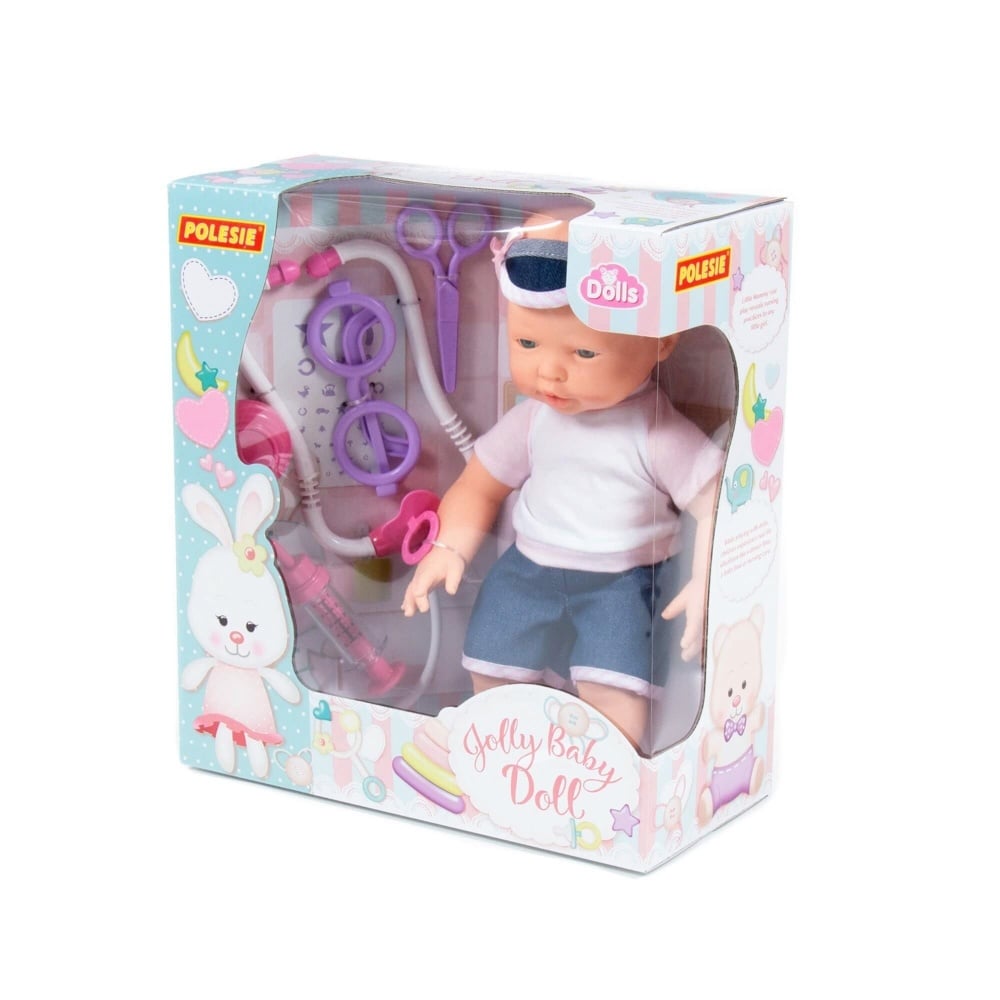 Bebeluș cu accesorii doctor, 35 cm, Polesie