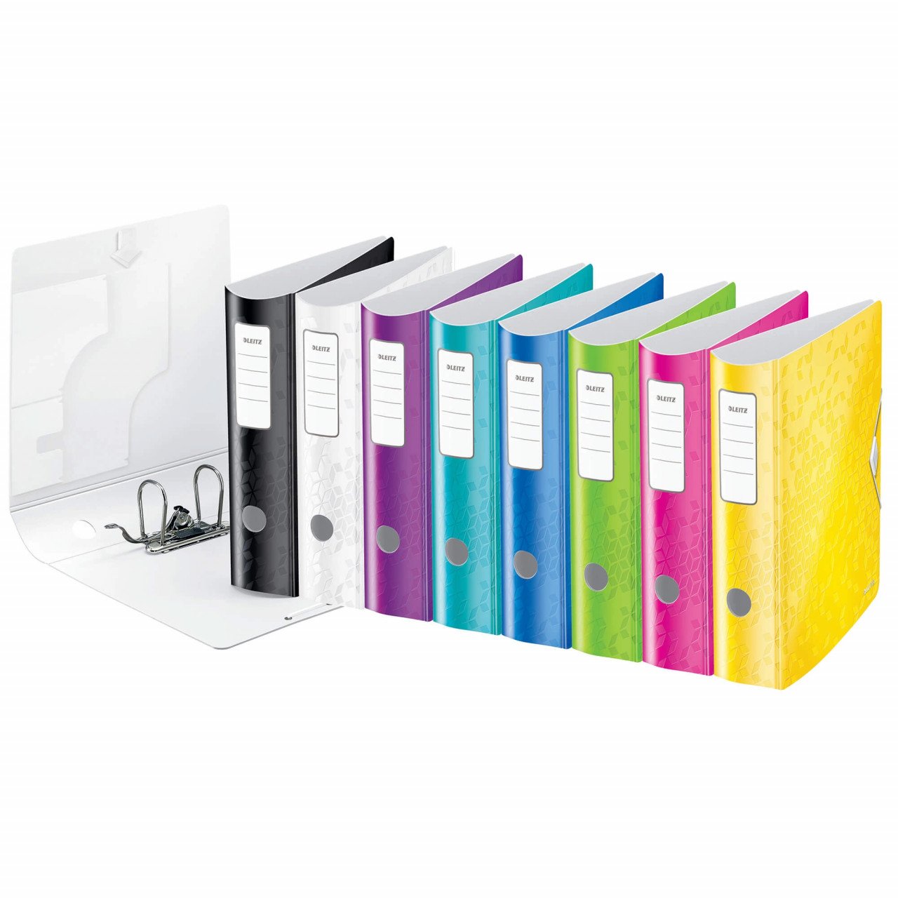 Biblioraft plastifiat A4, lățime 8 cm, Leitz 180 Active WOW