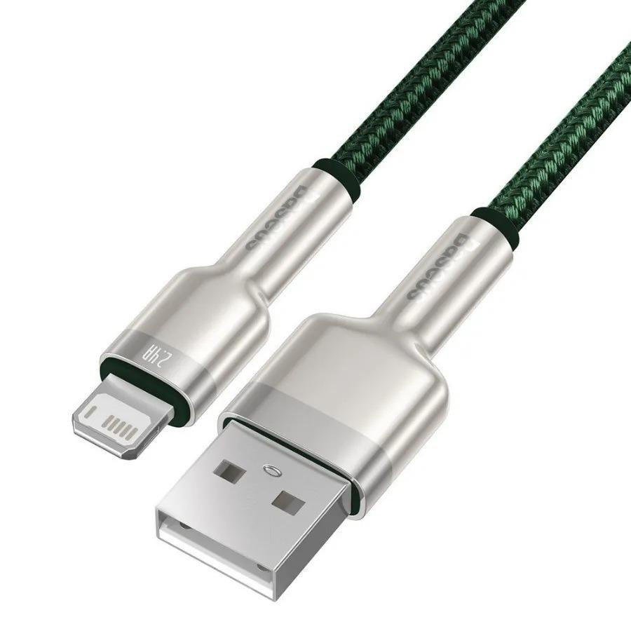Cablu Baseus Cafule Lightning, 2m, verde - 1 | YEO
