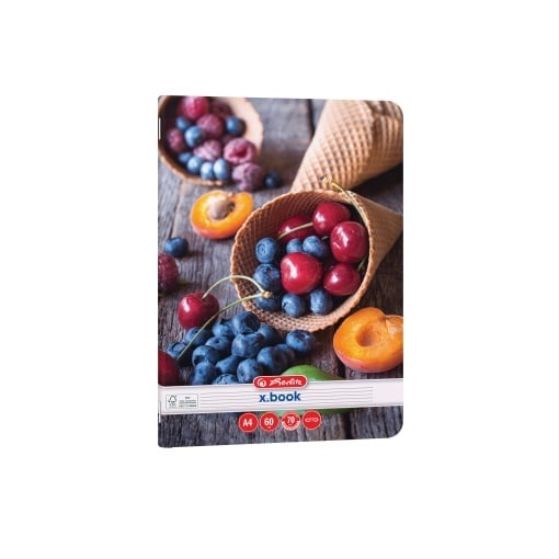 Caiet Herlitz motiv Healthy Snack, A4, 60 file, hârtie 70g/Mp Fsc Mix, colțuri rotunjite, dictando - 2 | YEO