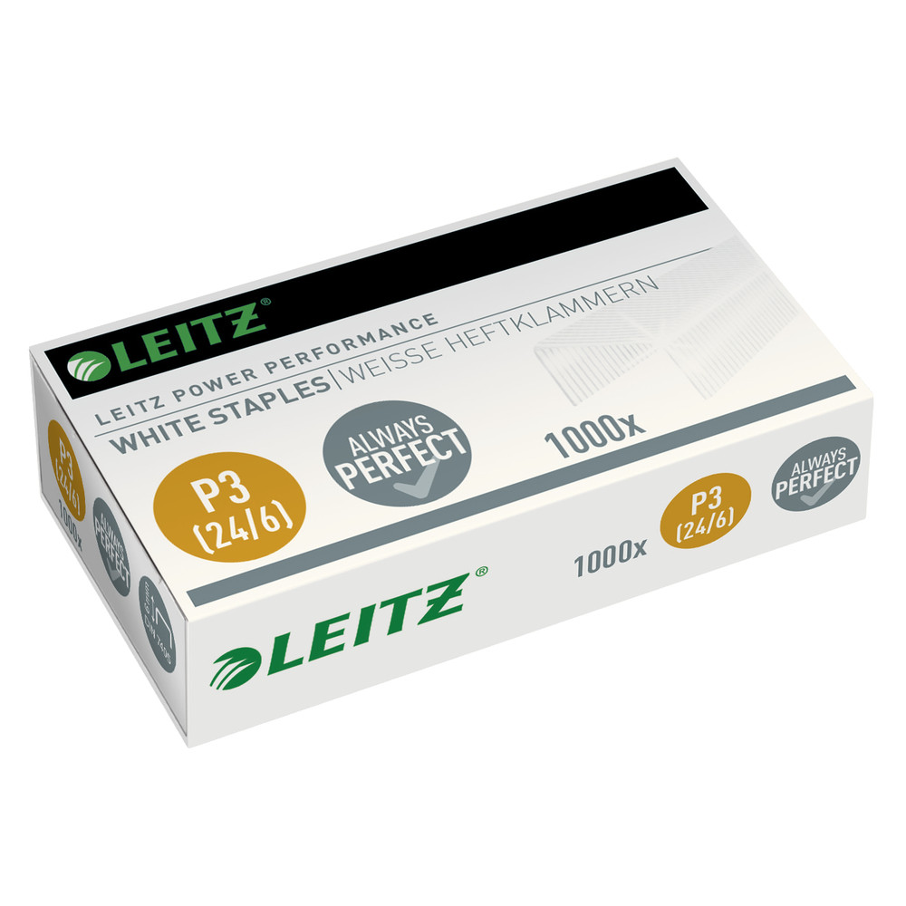 Capse Leitz Power performance, albe, 24/6
