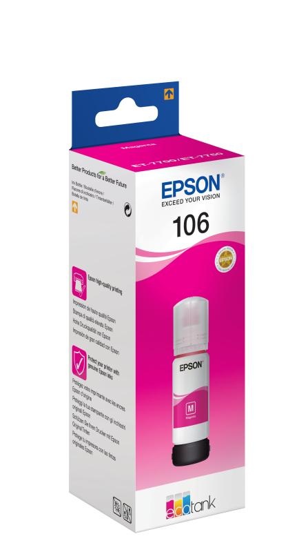 Cartus cerneala Epson 106 ECOTANK , magenta, capacitate 70ml, pentru L7160, L7180. - 3 | YEO