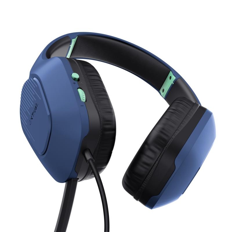 Casti cu fir Trust GXT 415B Zirox albast - 3 | YEO