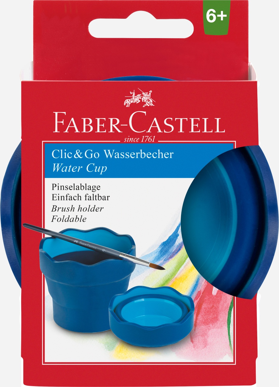 Cutie apa Click&Go Faber-Castell albastra - 2 | YEO