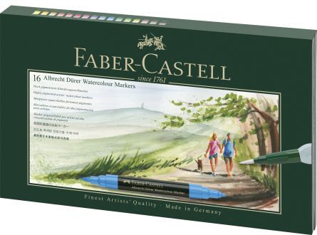 Cutie cadou 16 markere solubile Faber-Castell a.durer + accesorii